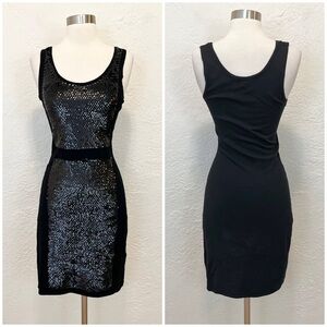 Yoana Baraschi Black Knit Dress Sequins XS Extra Small